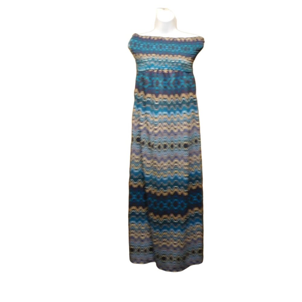 Women's No Boundaries Long Strapless Dress Sz. L (11-13) - Picture 2 of 7